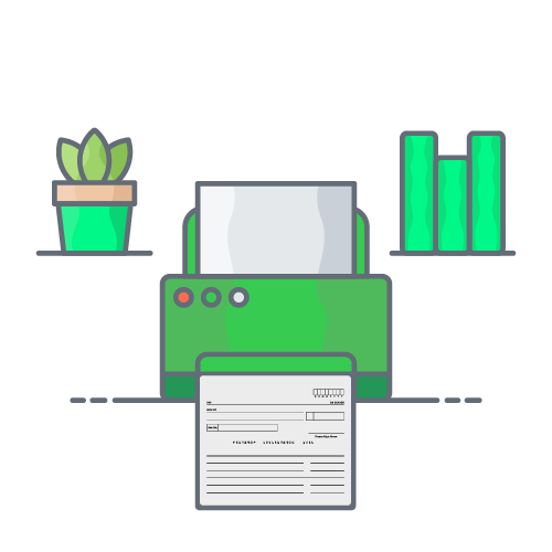 A check getting printed from a regular printer.