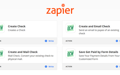 Online Check Writer has now integrated with Zapier