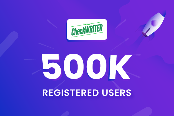 OnlineCheckWriter.com Has Reached 500K Registered Users
