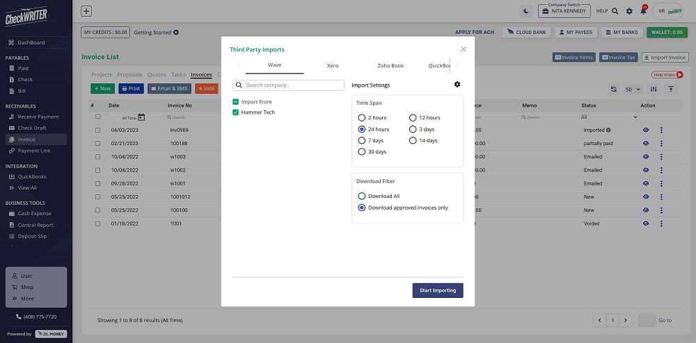 Wave Accounting Integration