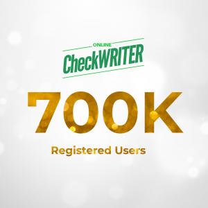 OnlineCheckWriter.com Celebrates 700,000 Registered Users