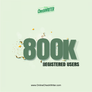 OnlineCheckWriter.com's Milestone Achievement: Surpassing 800,000 Registered Users