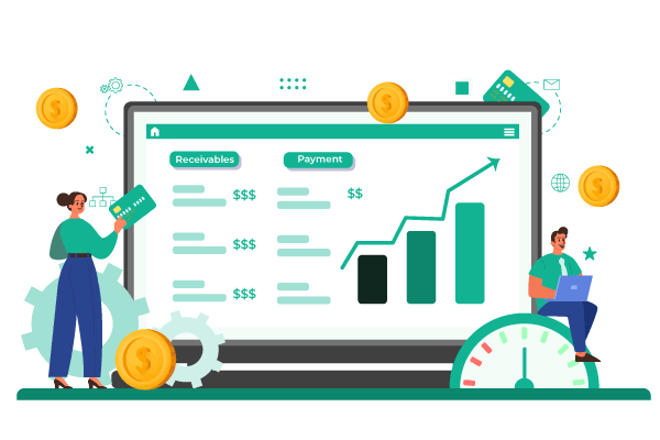 The Two Individuals Are Exploring Small Business Accounting Software to Improve Their Financial Management Efficiency on a Computer Screen.