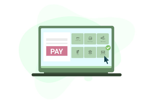 Accounts Payable Defined Laptop with Pay Button