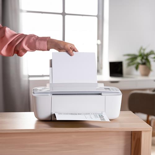 A Person Is Putting Paper into a Printer for Check Print Paper