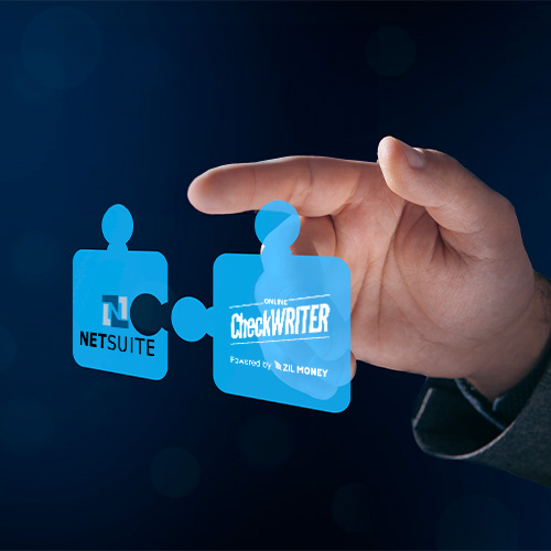 A Man Holding Two Interlocking Puzzle Pieces, Symbolizing the NetSuite Integration