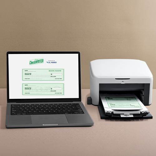 A Printer Next Ta a Laptop Printing Checks, Ink Your Success Mastering Check Printing with Ease