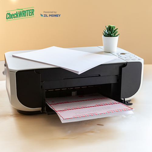 Printer Printing Checks On Blank Stock Papers. The Evolution of Checks From Pre-Printed to Instant Check Printing