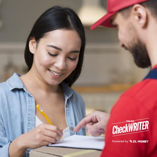 A Person Delivering Checks to a Woman, Overnight Check Mailing A Reliable Solution for Critical Payments