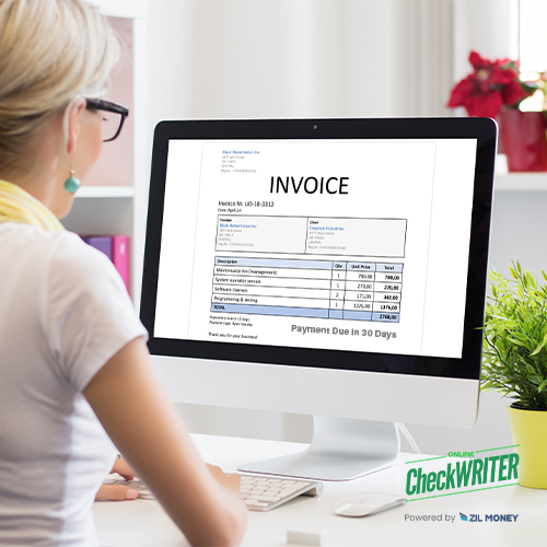 A Women WLooking at a Monitor Showing Invoice. Is Net 30 Payment Term Suitable for SMBs