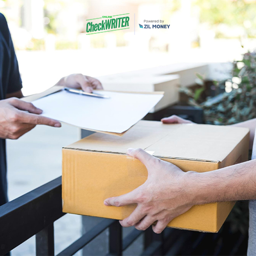 A Man Delivering Checks Overnight Check Mailing, Simplify Your Business Payments