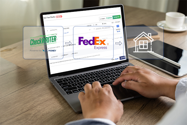 A Person Woring On a Laptop Sending Overnight Checks. Top Three Benefits of Using Overnight Check Mailing to Make B2B Transactions