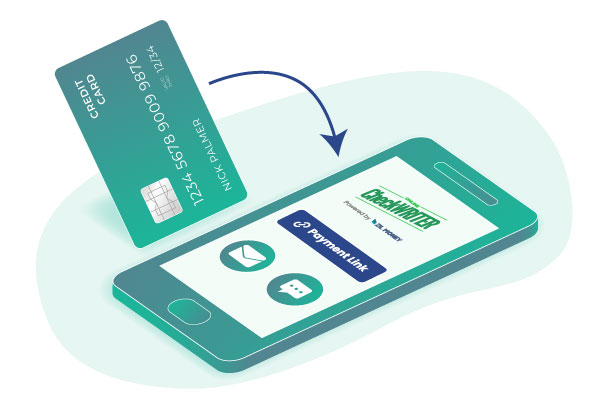 A Smartphone With Payment Links And Credit Cards, Effortlessly Receive Credit Card Payments via Payment Link