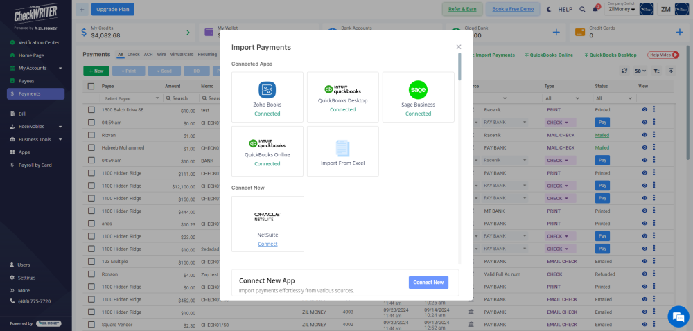 Importing from Zoho Books