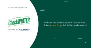 OnlineCheckWriter.com - powered by Zil Money Named Fall 2024 Category Leader by SourceForge