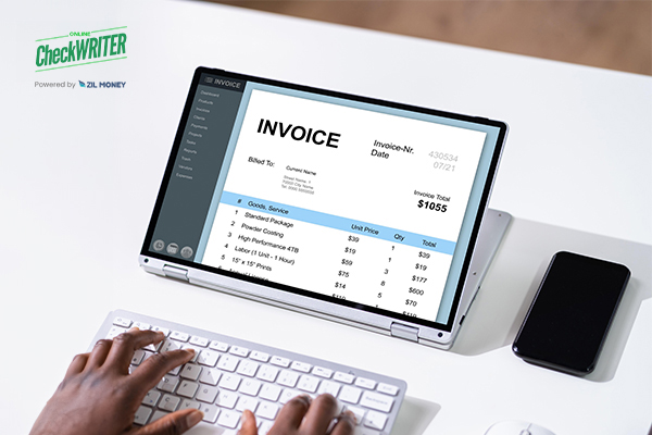 A Person Working on A Laptop Creating And Sending Invoice, The Best Invoice Generator Create and Send Your Financial Consulting Firm’s Invoices Efficiently