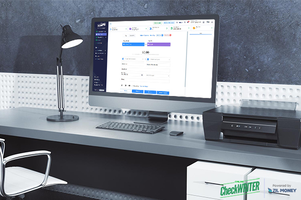 A Computer Showing Check Printing Platform Interface, Ready to Print Checks Instead of Walmart Checks Order