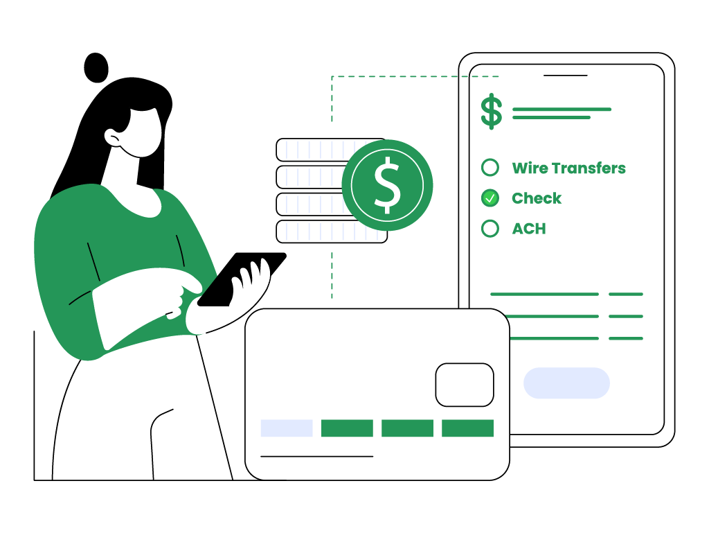 A Woman Holding a Tab To Make Credit Card Payment. Simplify Payment Processing for Law Firms