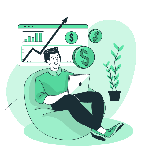 A Man Using A Laptop To Manage Cash Flow Efficiently, Integrate Health Care Accounting Software to Manage Financials Securely