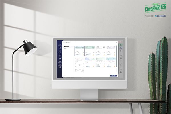 Check Templates Displayed on a Computer Screen, Showing Customizable Options for Designing and Printing Professional Checks Easily.