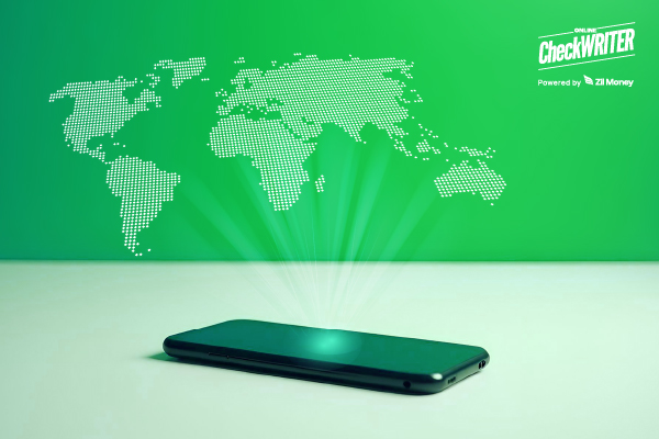 A Smartphone Showing Fast & Secure International Payments for Businesses