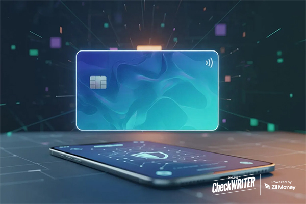 A Mobile Screen Shows a Free Visa Virtual Card, Manage Payments for Contractors, Subscriptions, and Employee Perks Easily