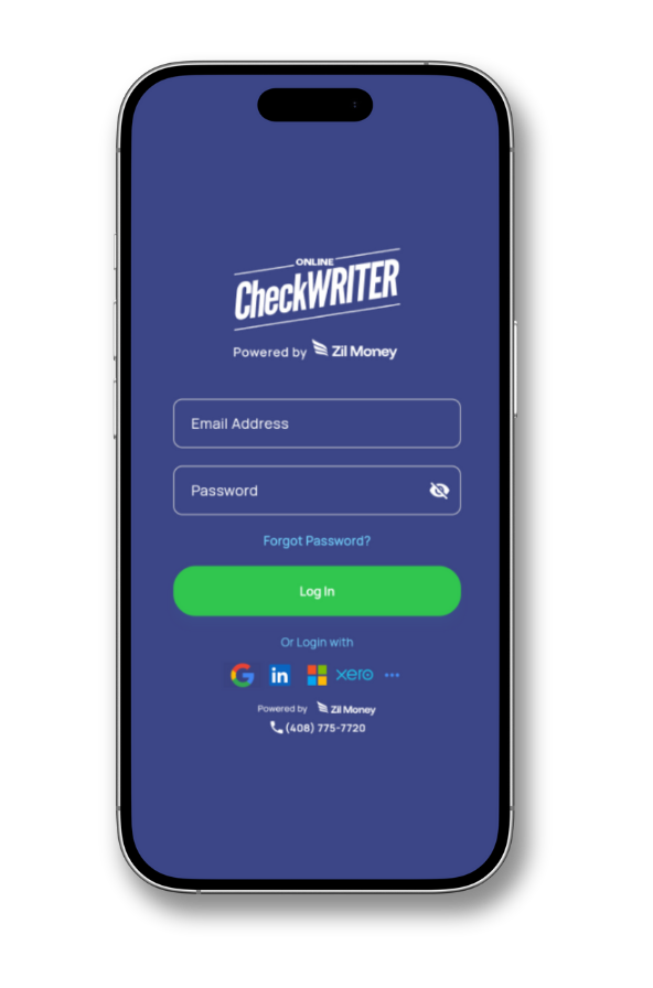 A Smartphone Displaying a Check with the Pay with Checks Online