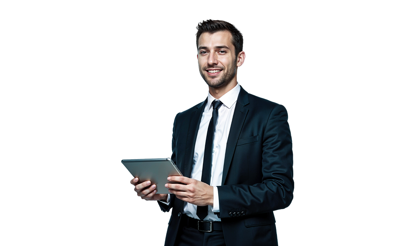 A Businessman Using A Laptop to Make a Payment Easily. Virtual Business Expense Cards, Smarter Control and Security