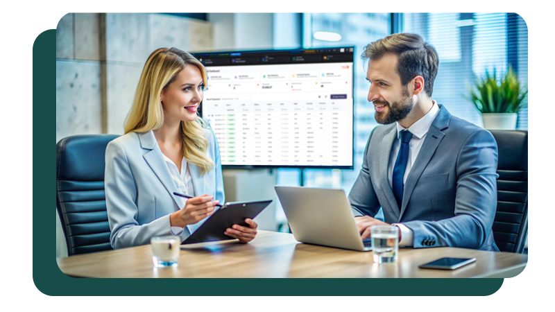 A Business Partners Managing Bulk Virtual Cards Instantly. Set Custom Limits, Track Spending, and Ensure Secure Payments