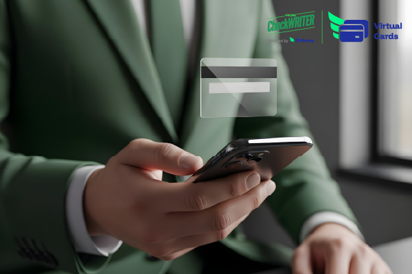 A Man Using A Mobile to Make Payments Using a Virtual Card App. Tired of B2B Payment Hassles? Introducing the Virtual Card App Built for 2025 and Beyond