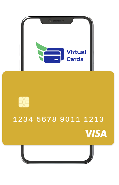 A Phone Display Shows a Virtual Card Mobile App Interface. Manage Team Spending with a Team Expense Management Card