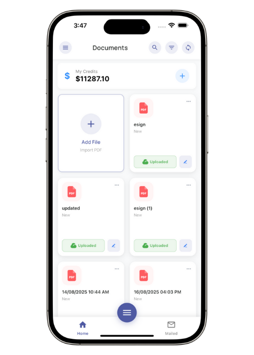 Document Mailing App