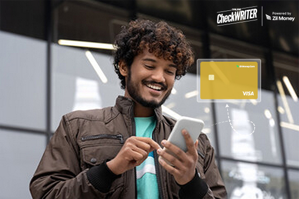 Why “Instant Virtual Card” Is Becoming the Smartest Spending Tool of 2025 A Smiling Man Uses His Phone to Activate an Instant Virtual Card, Showing a Secure Digital Visa Card on Screen