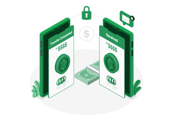 ACH Payment Gateway Two Smartphone Showing ACH Payments