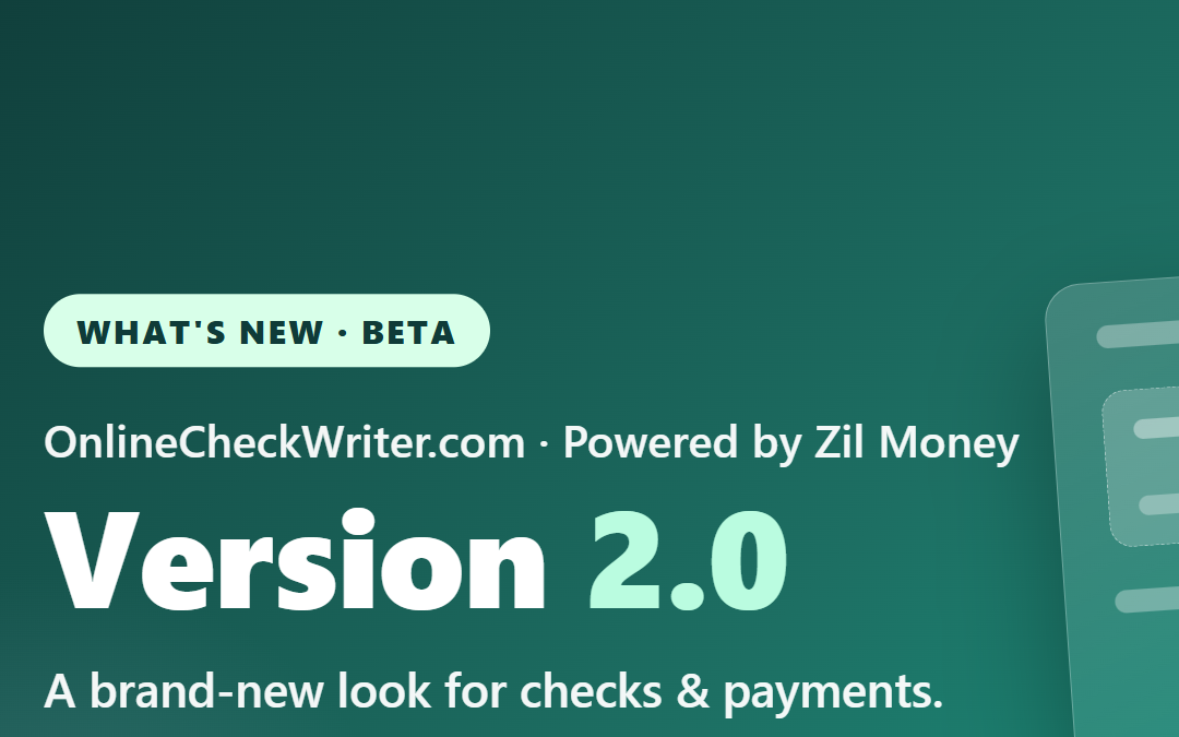 What’s New: Introducing OnlineCheckWriter.com 2.0 (Beta) – A Brand-New Look