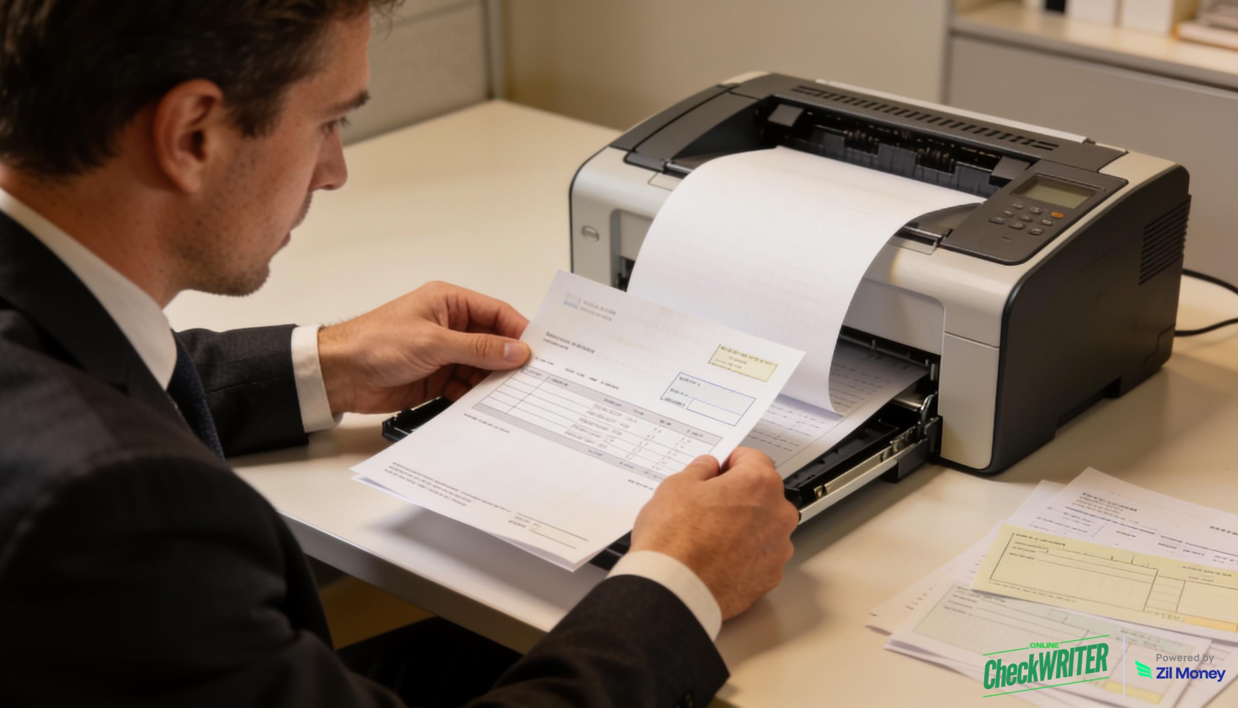 Same Day Check Printing with OCW same day check printing on blank check stock using OnlineCheckWriter.com instant checks feature