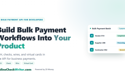Bulk Payment API for Developers | OnlineCheckWriter.com