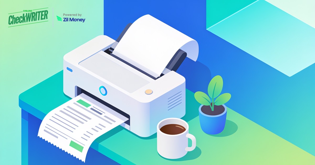 print-checks-online-free-ocw-illus Print checks online free illustration of a printer printing a check