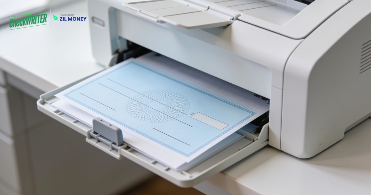 Business Check Printing Software Business check printing software producing a check on demand with OnlineCheckWriter.com