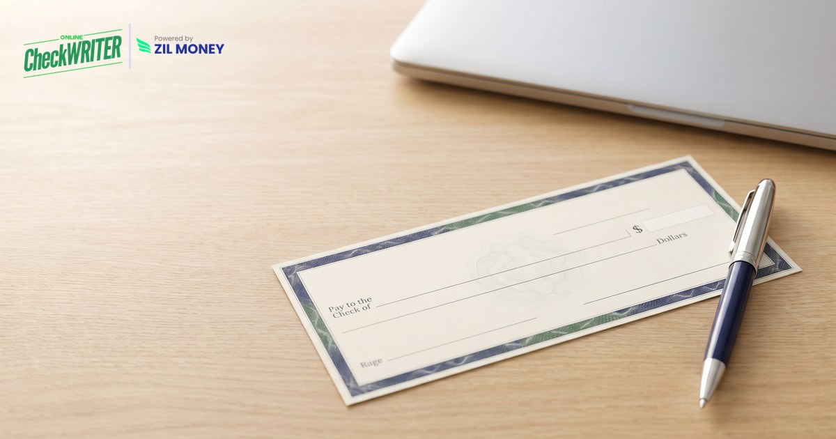 Check Template Featured Image Magnific A blank business check and pen on a desk, ready to fill from a check template with OnlineCheckWriter.com