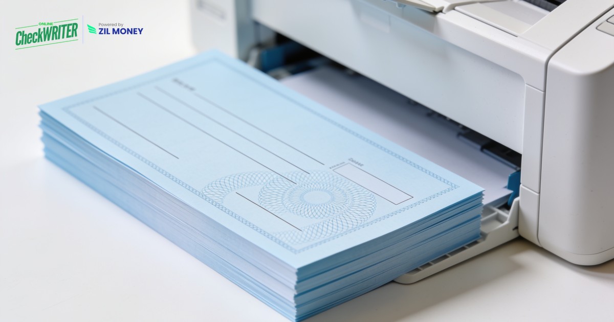 Print Blank Checks Online Print blank checks online on plain check stock with OnlineCheckWriter.com