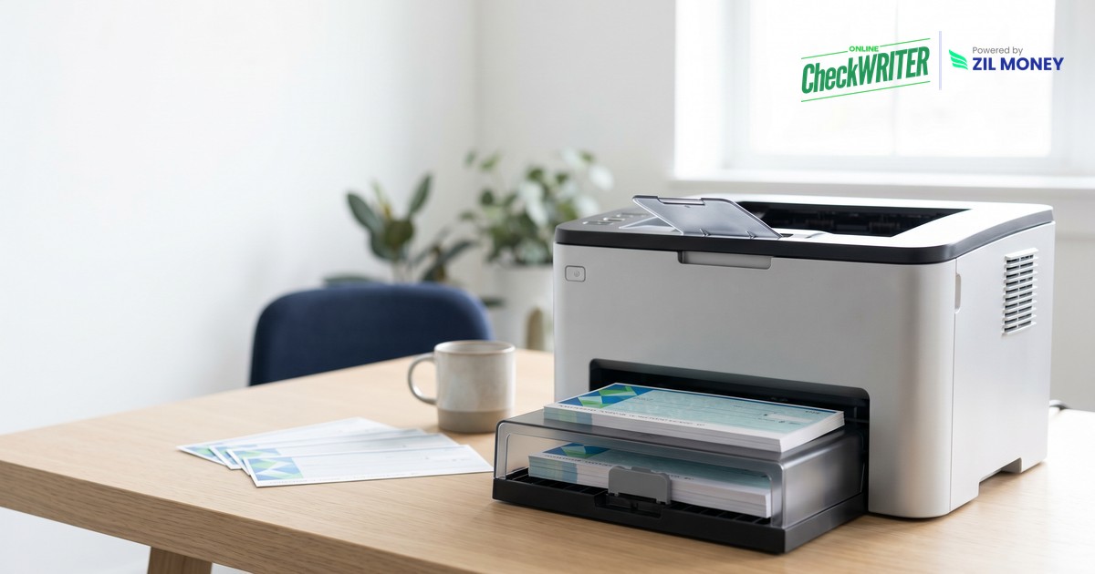 ez-check-printing-featured-magnific EZ check printing on a laser printer producing on-demand business checks