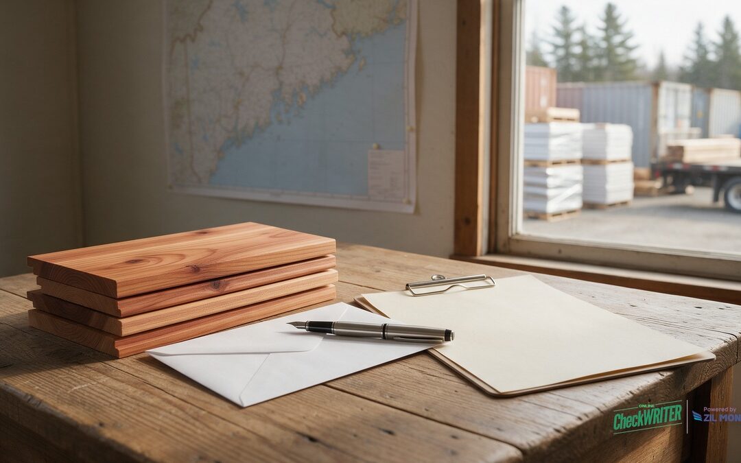 Mail a Check Online to Canada: A Bangor, Maine Lumber Example